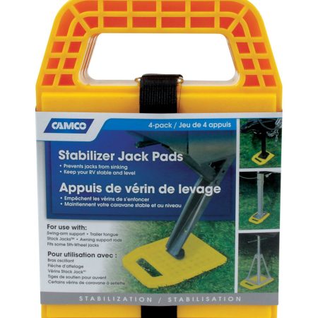 CAMCO 44590 Stabilizer Jack Pads, Yellow, 4-pk