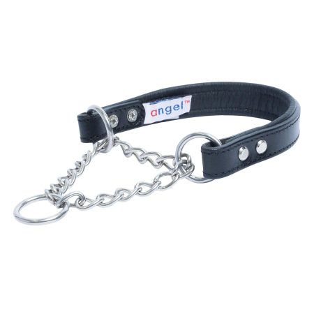 Leather Martingale Dog Collar - Black