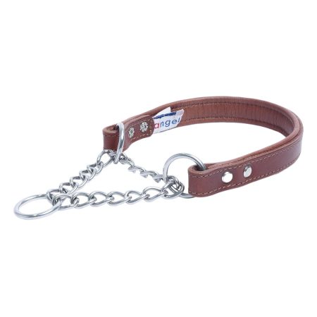 Leather Martingale Dog Collar - Brown