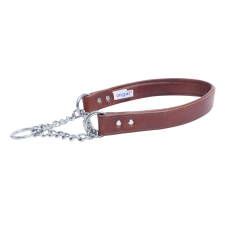 Leather Martingale Dog Collar - Brown