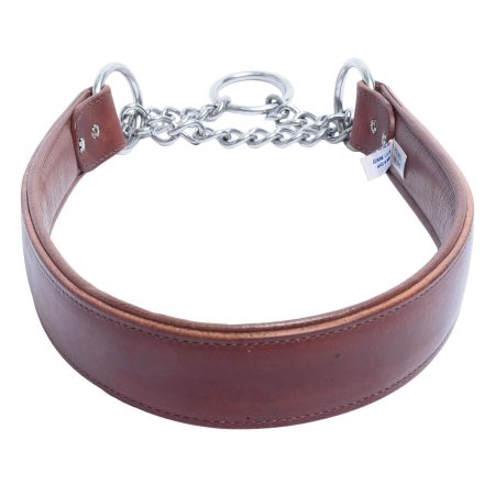 Leather Martingale Dog Collar - Brown