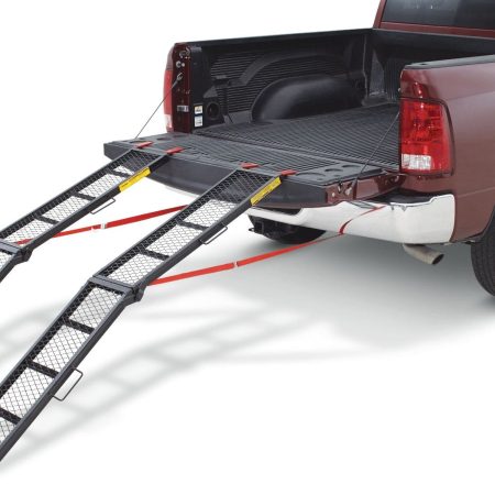 CargoMaster Power Sport Steel Mesh Center Folding Loading Ramp, 80 x 11-in, Single Ramp