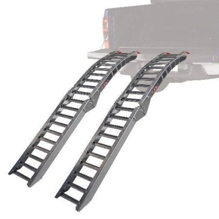 Prime1 Steel Rung Folding Arched Steel Rung Loading Ramps Pair, Easy-To-Use, 84-in, 2-pc