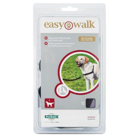 Easy Walk Adjustable Black & Silver Harness