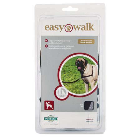 Easy Walk Adjustable Black & Silver Harness