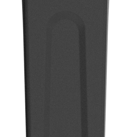 Plastic Tall Slim Rectangular Garbage Can, Black, 87-L