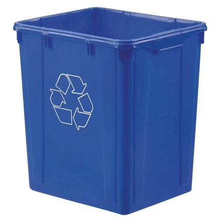 Orbis Plastic Rectangular Open Recycling Blue Box, 87-L