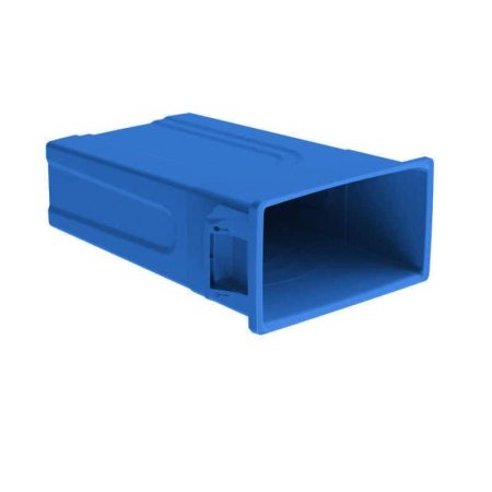 Tall Slim Plastic Rectangular Open Recycling Blue Box, 87-L