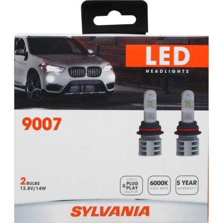 9007 Sylvania ZEVO® LED Headlights, 6000k Cool White Light, 2-pk