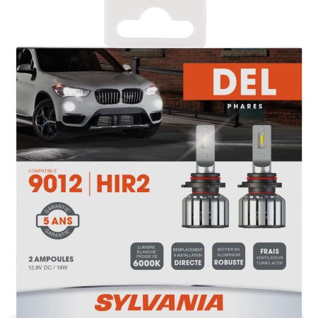 Sylvania 9012 LED Automotive Headlights, 600K Cool White, 2-pk