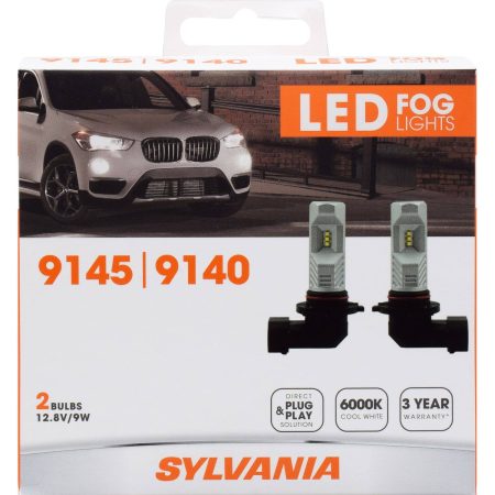 9145/9140 Sylvania ZEVO® LED Fog Lights, 6000k Cool White Light, 2-pk