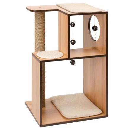 PIXI Large Vesper Box Walnut Cat Tree