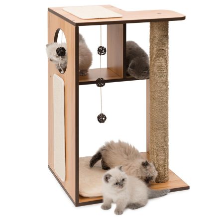 PIXI Large Vesper Box Walnut Cat Tree