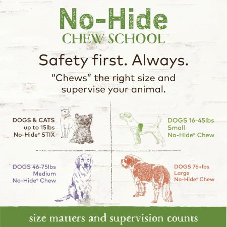 No-Hide Humanely-Raised Pork Natural Rawhide Alternative Dog Chews 2 Pack