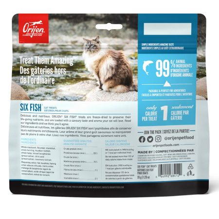 Six Fish Freeze-Dried Cat Treats