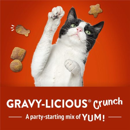 Party Mix Gravy-licious Chicken & Gravy Flavours Crunch Cat Treats