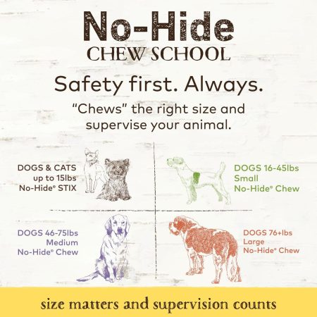 No-Hide Peanut Butter Natural Rawhide Alternative Dog Chews 2 Pack