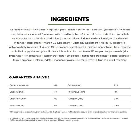 Sensitivities Limited Ingredient Grain-Free Turkey Recipe Dog Food