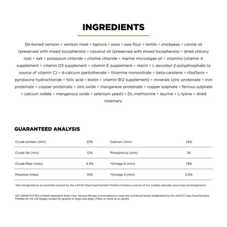 Sensitivities Limited Ingredient Grain-Free Venison Recipe Dog Food