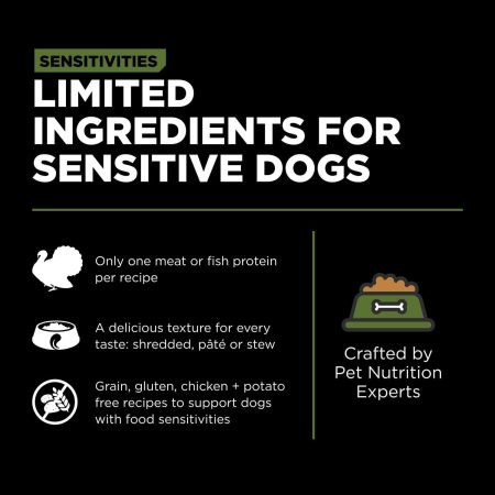 Sensitivities Limited Ingredient Grain-Free Shredded Turkey Recipe Dog Food