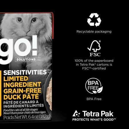 Sensitivities Limited Ingredient Grain-Free Duck Pate Recipe Cat Food