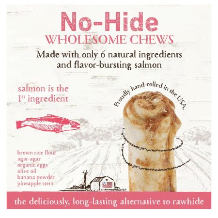 No-Hide Wild-Caught Salmon Stix Natural Rawhide Alternative Dog & Cat Chew