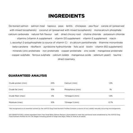 Sensitivities Limited Ingredient Grain-Free Salmon Recipe Small Bite Dog Food