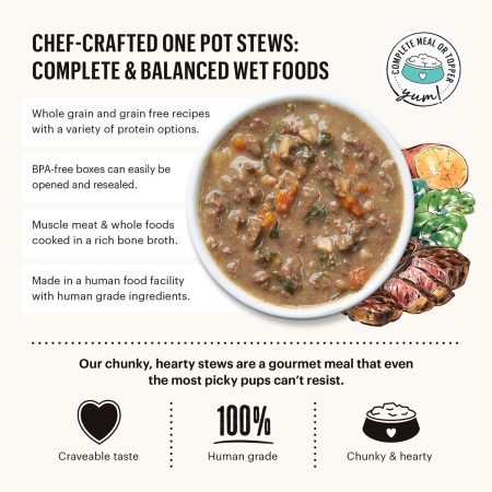 One Pot Stews Roasted Beef Stew with Kale, Sweet Potatoes & Carrots Dog Food