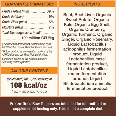 Cupboard Cuts Freeze-Dried Raw Toppers Beef Recipe Dog & Cat Food