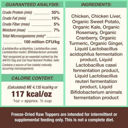 Cupboard Cuts Freeze-Dried Raw Toppers Chicken Recipe Dog & Cat Food