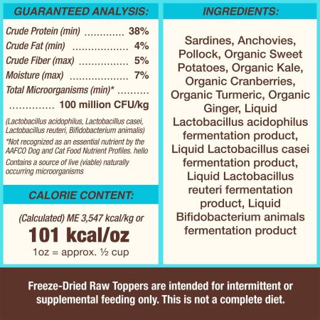 Cupboard Cuts Freeze-Dried Raw Toppers Fish Recipe Dog & Cat Food