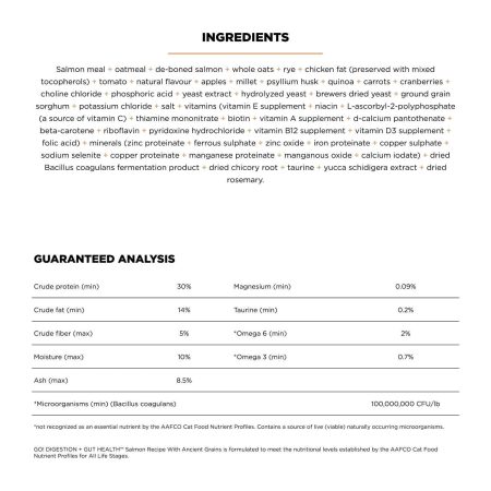 Digestion + Gut Health  Salmon With Ancient Grains Recipe Cat Food