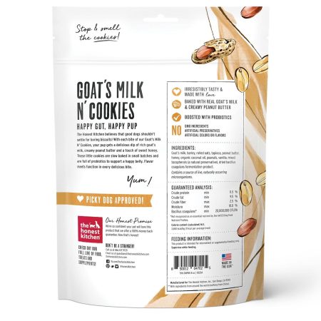 Goat's Milk N' Cookies Slow Baked with Peanut Butter & Honey Dog Treats