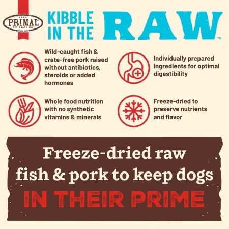 Kibble in the Raw Fish & Pork Recipe Adult Dog Food