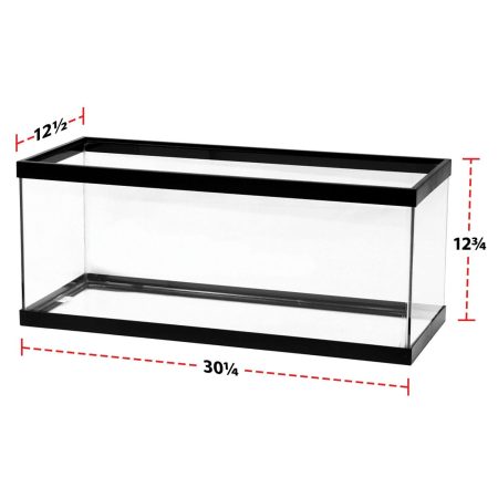 Standard Glass Rectangle Silicone Black Aquarium