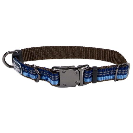 Reflective Nylon Adjustable Dog Collar - Sapphire