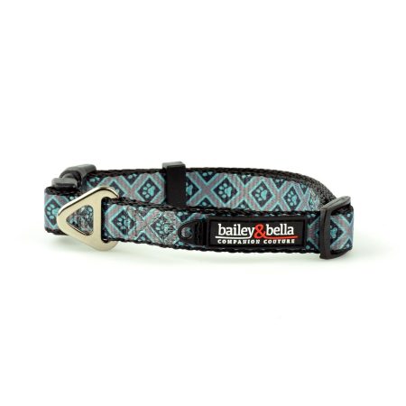 Adjustable Blue Diamonds Dog Collar