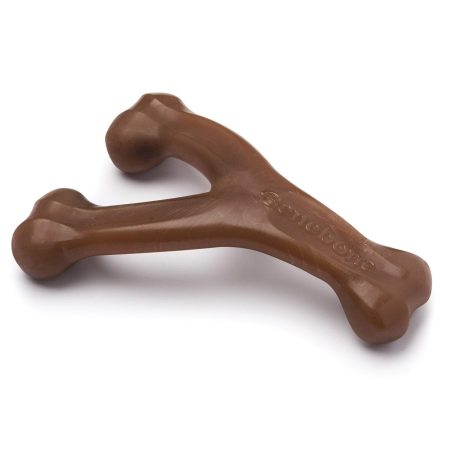 Peanut Butter Wishbone Dog Chew Toy