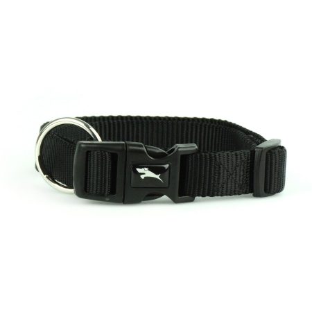 Nylon Adjustable Black Dog Collar