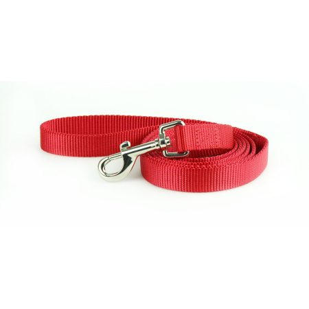 Nylon 1in Red Dog Leash