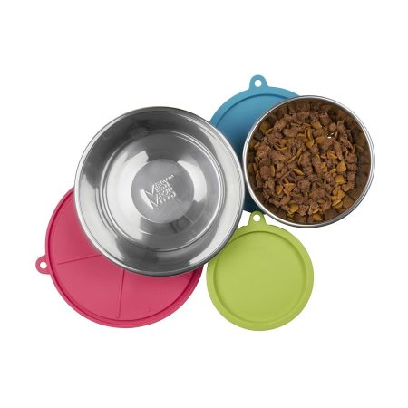 Stainless Steel Bowls + Silicone Lids - 6pc Box Set