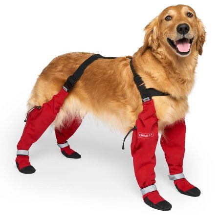 Suspender Long Red Dog Boots