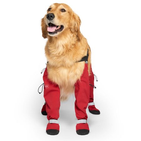 Suspender Long Red Dog Boots