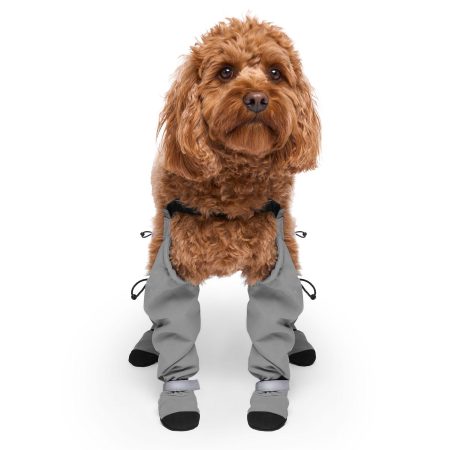 Suspender Long Grey Dog Boots