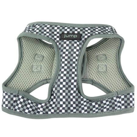 Vest Grey Gingham Dog Harness