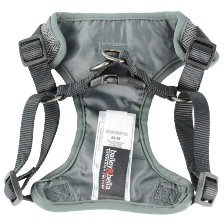 Herringbone Grey Dog Harness