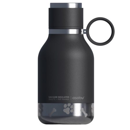 Bailey Stainless Steel Bottle & Bowl - Black