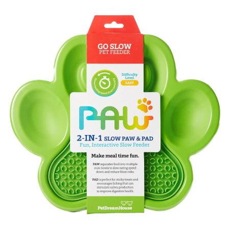 PAW 2-in-1 Slow Feeder & Lick Pad Green