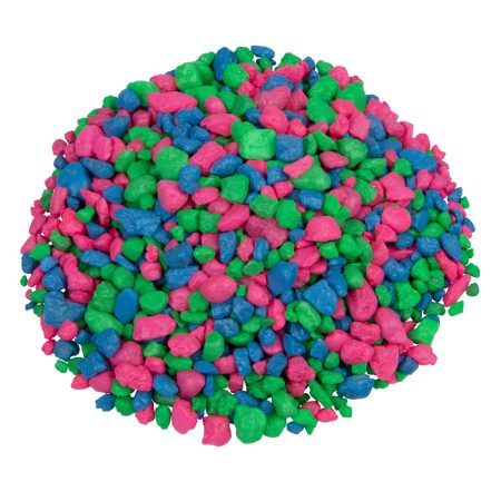 Aquarium Gravel Pink, Green, Blue