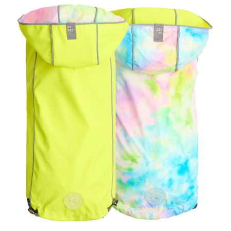 Reversible Raincoat - Neon Yellow and Tie-Dye